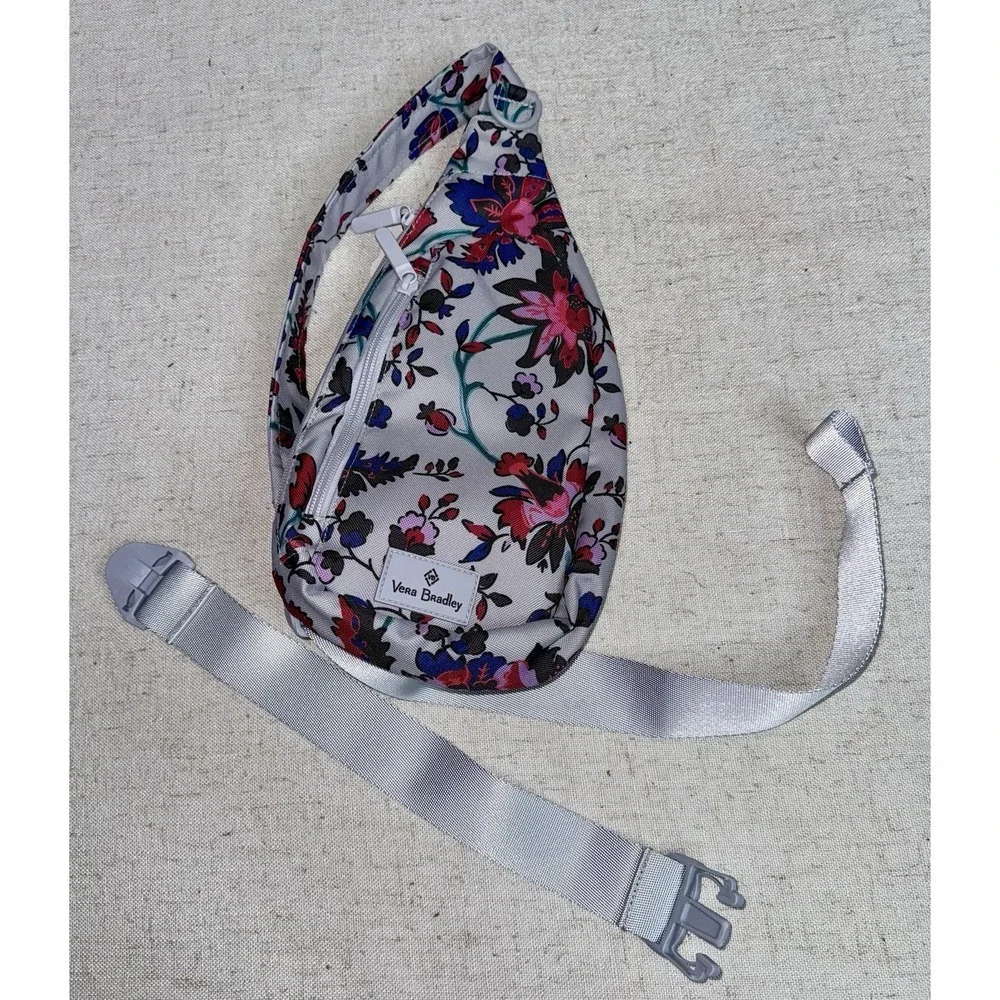 NWT Vera Bradley Lighten Up Essential Compact Sling Backpack Vineyard Floral $75
